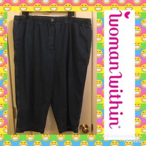 Woman Within denim capris/crops